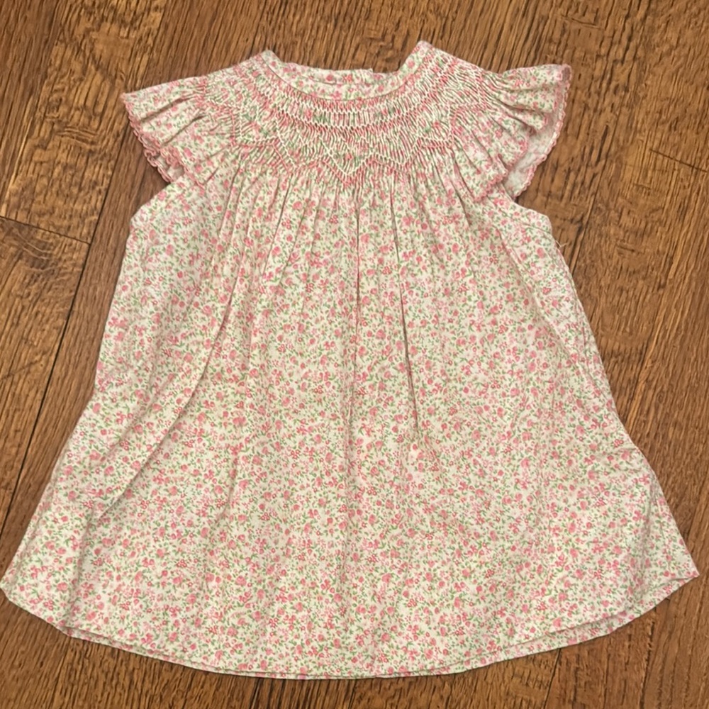 Charming Pink Floral Infant Dress